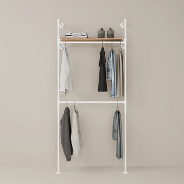 KIM DOUBLE 1 OAK – 1 πάνω ράφι | λευκό