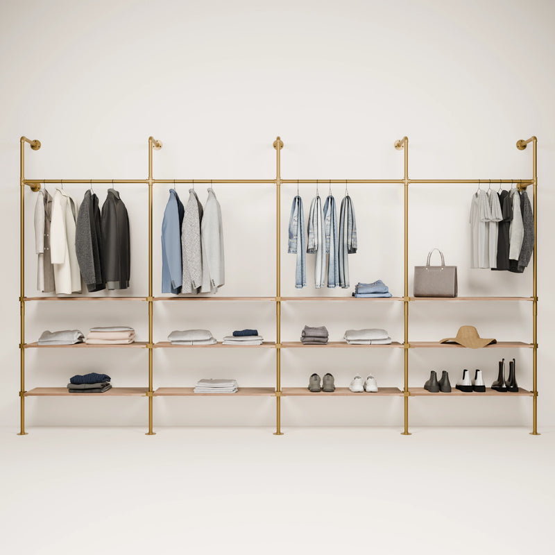 KIM 4 OAK – 12 shelves | gold