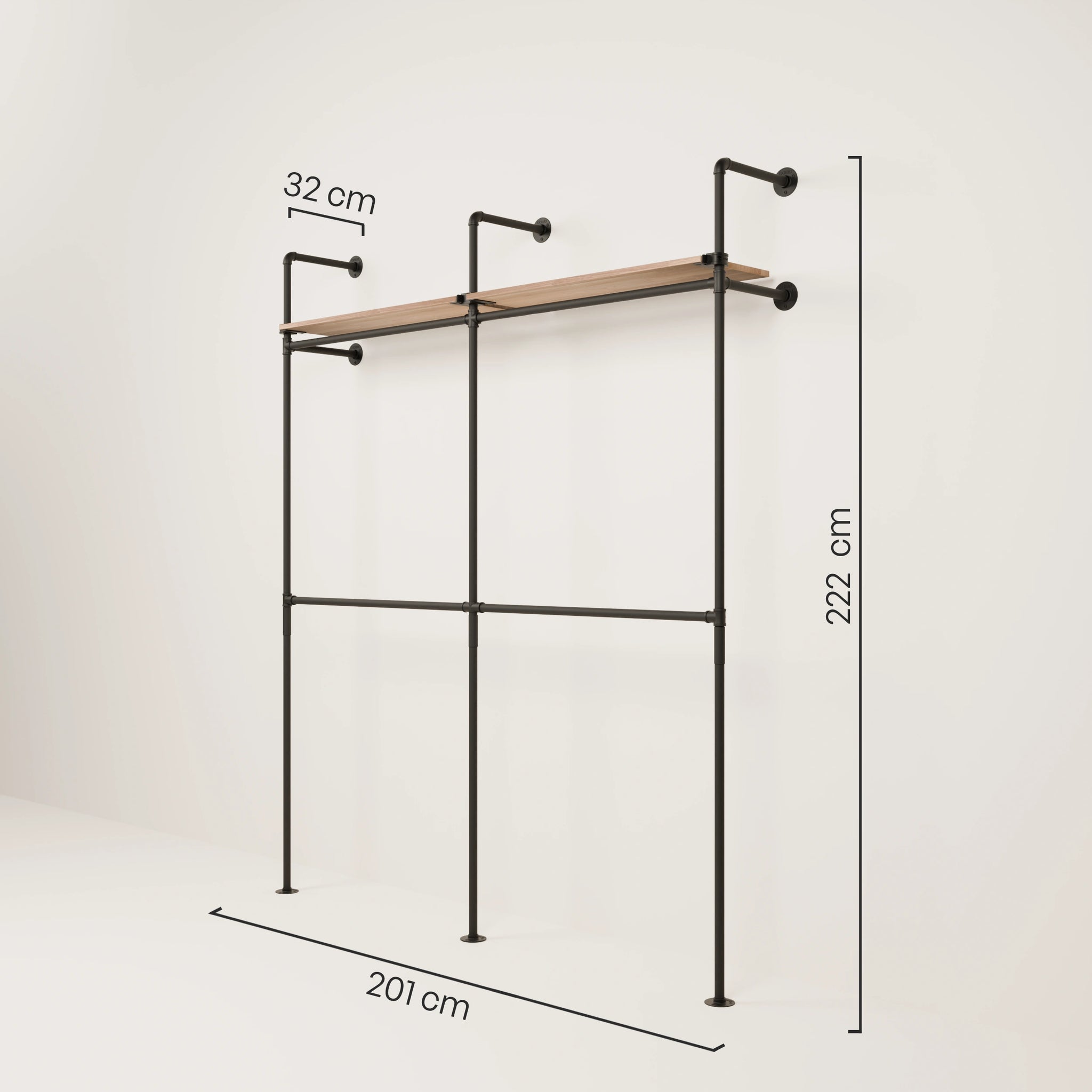 KIM DOUBLE 2 OAK – 2 Ράφια