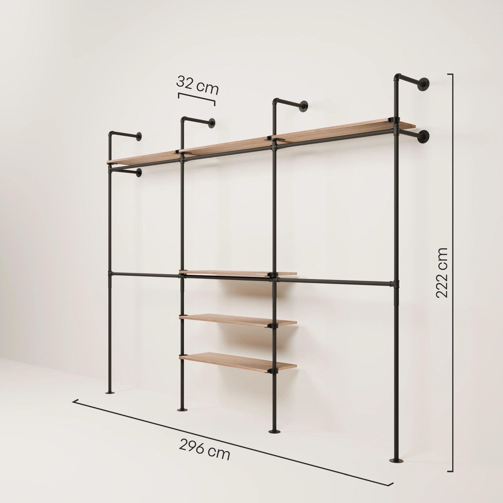KIM DOUBLE 3 OAK – 6 Ράφια