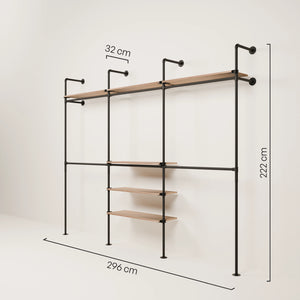 KIM DOUBLE 3 OAK – 6 Ράφια