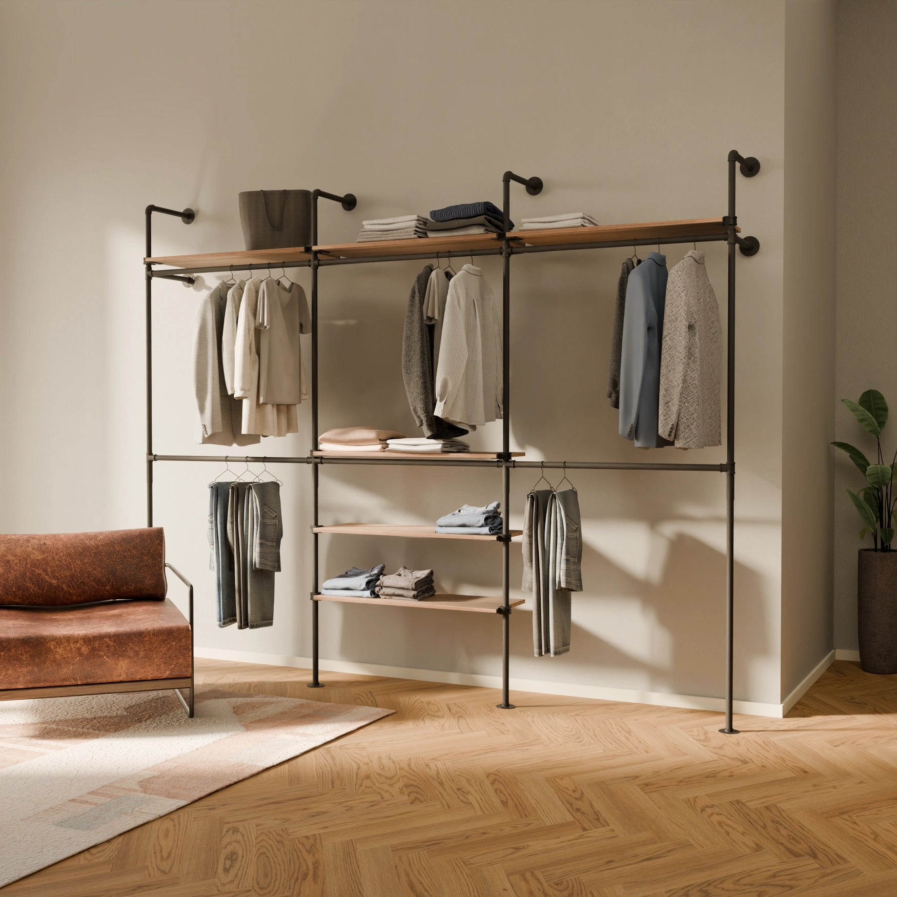 KIM DOUBLE 3 OAK – 6 Ράφια