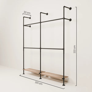 KIM DOUBLE 2 OAK – 2 ράφια στο κάτω μέρος