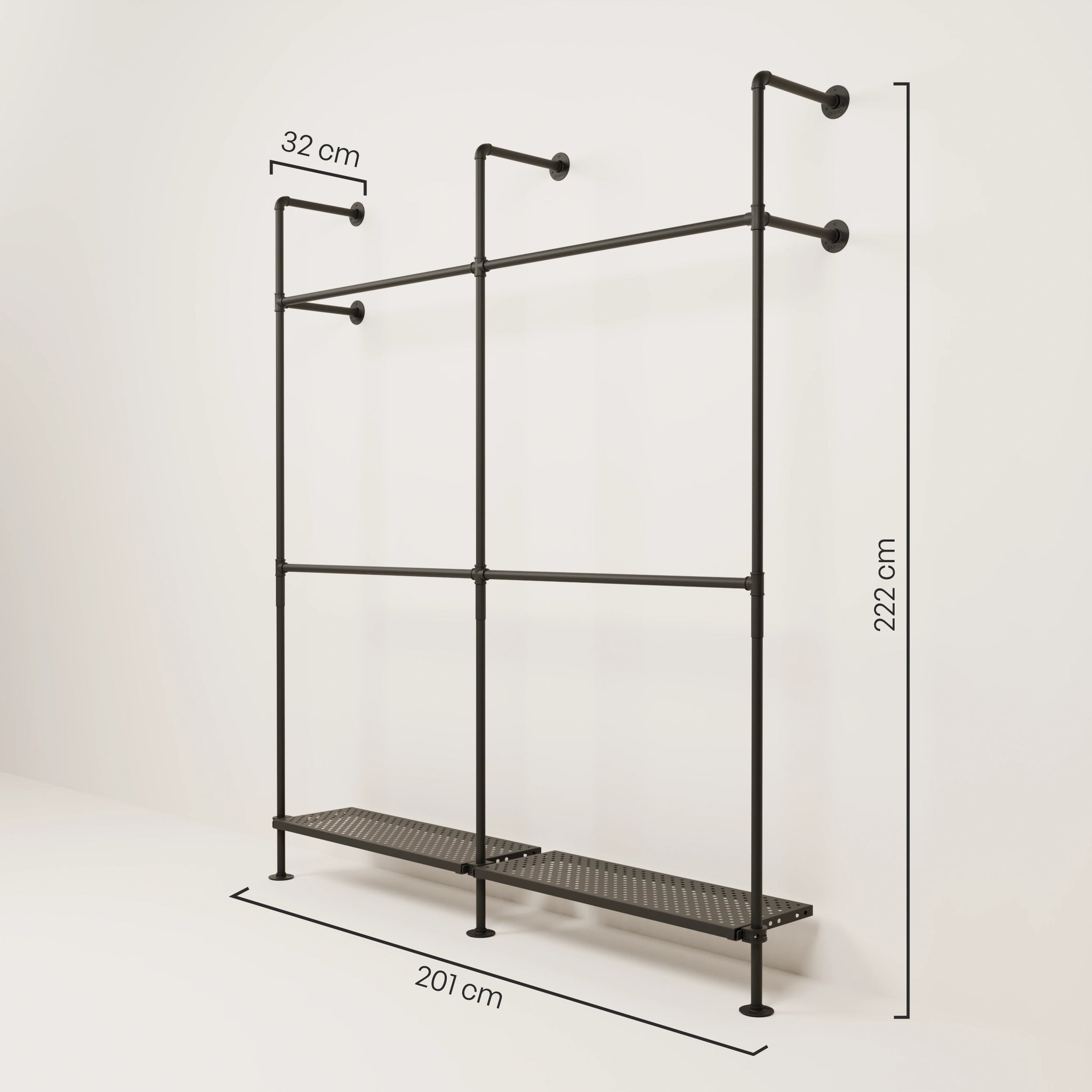 KIM DOUBLE 2 METAL – 2 ράφια στο κάτω μέρος