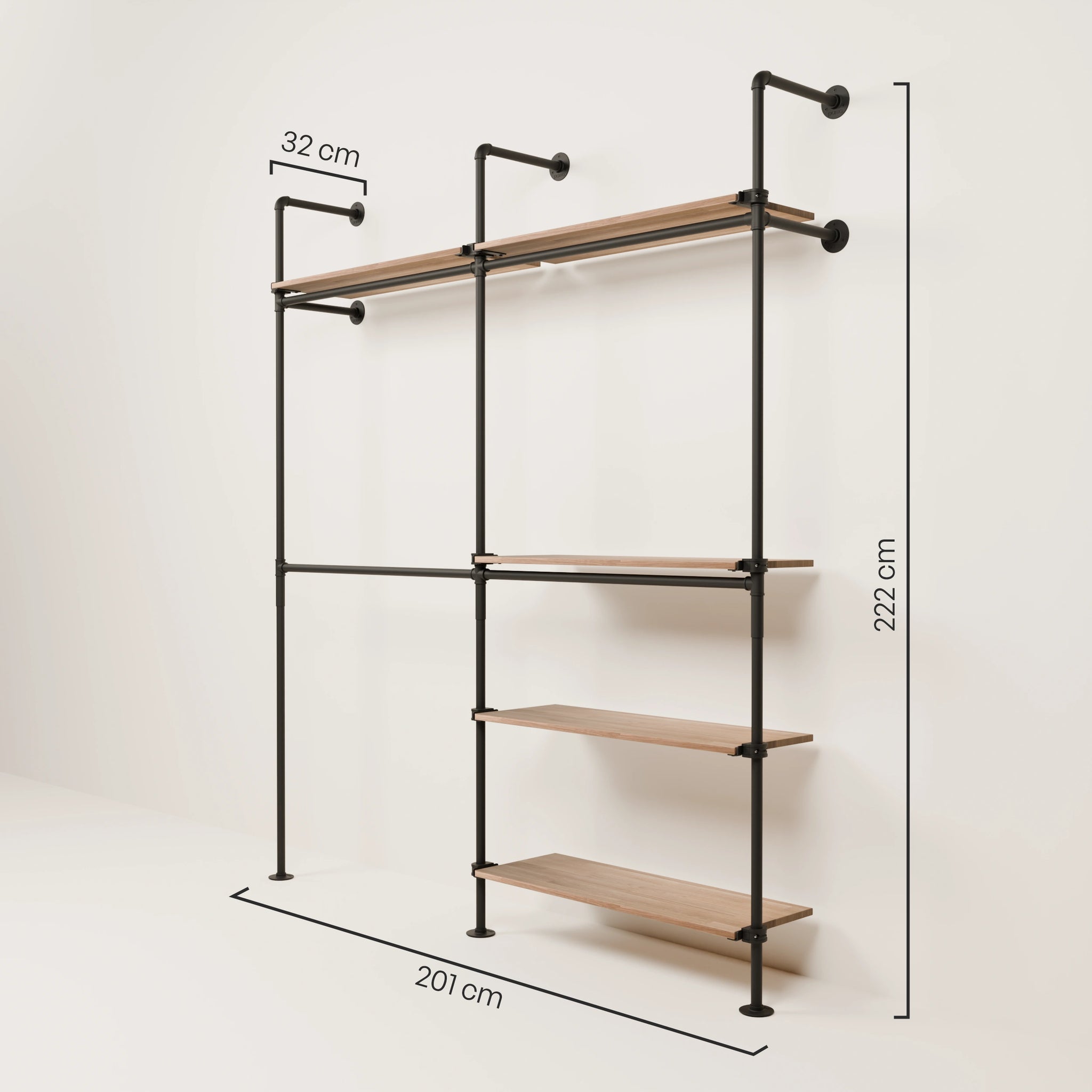 KIM DOUBLE 2 OAK – 5 ράφια