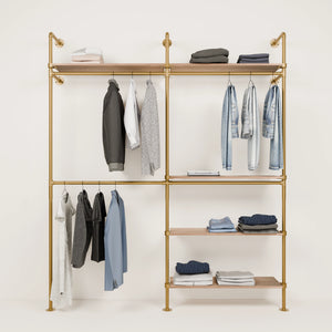 KIM DOUBLE 2 OAK – 5 ράφια | χρυσό