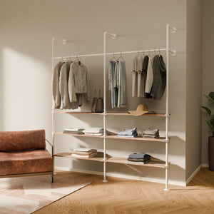 KIM 2 OAK – 6 shelves | white
