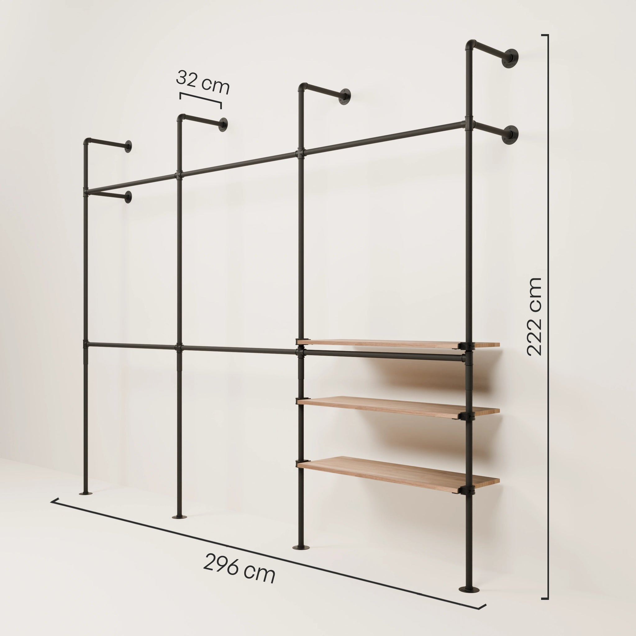KIM DOUBLE 3 OAK – 3 ράφια