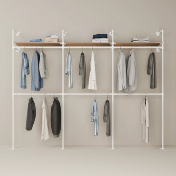 KIM DOUBLE 3 OAK – 3 πάνω ράφια | λευκό