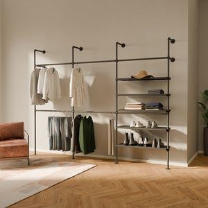 KIM DOUBLE 3 METAL – 5 ράφια | Ντουλάπα Walk-in