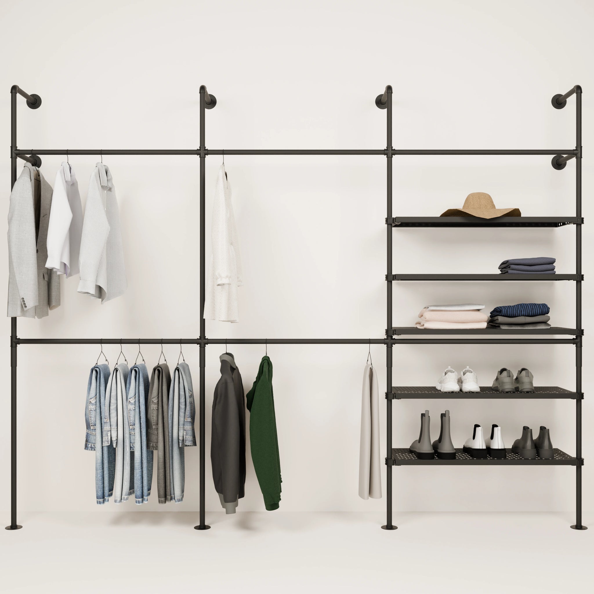 KIM DOUBLE 3 METAL – 5 ράφια | Ντουλάπα Walk-in