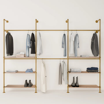 KIM DOUBLE 3 OAK – 6 ράφια παρακάτω | χρυσό