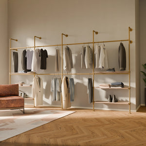 KIM DOUBLE 4 OAK – 6 ράφια | χρυσό
