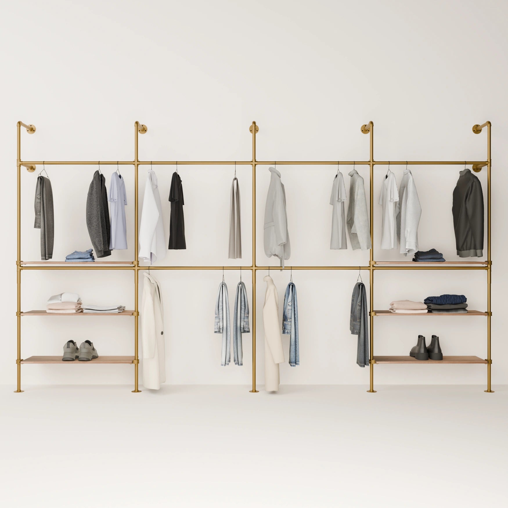 KIM DOUBLE 4 OAK – 6 ράφια | χρυσό