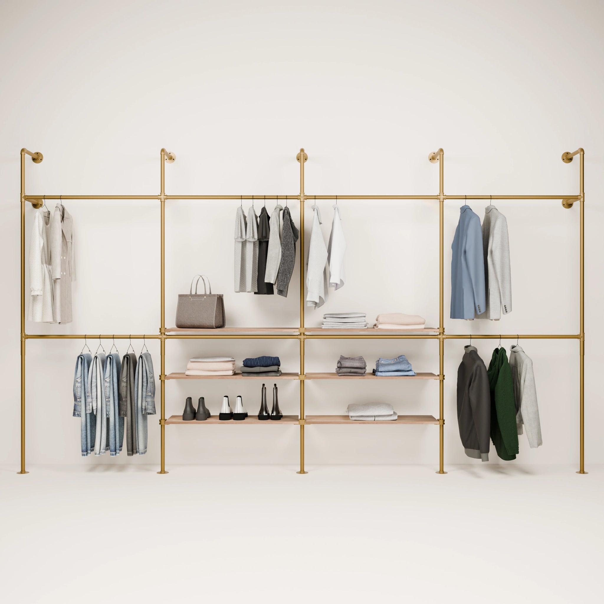 KIM DOUBLE 4 OAK – 6 ράφια στο κέντρο | χρυσό