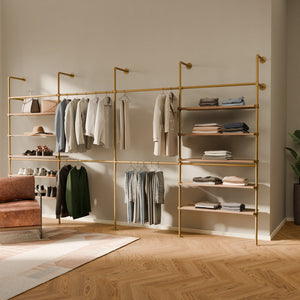 KIM DOUBLE 4 OAK – 10 ράφια | χρυσό