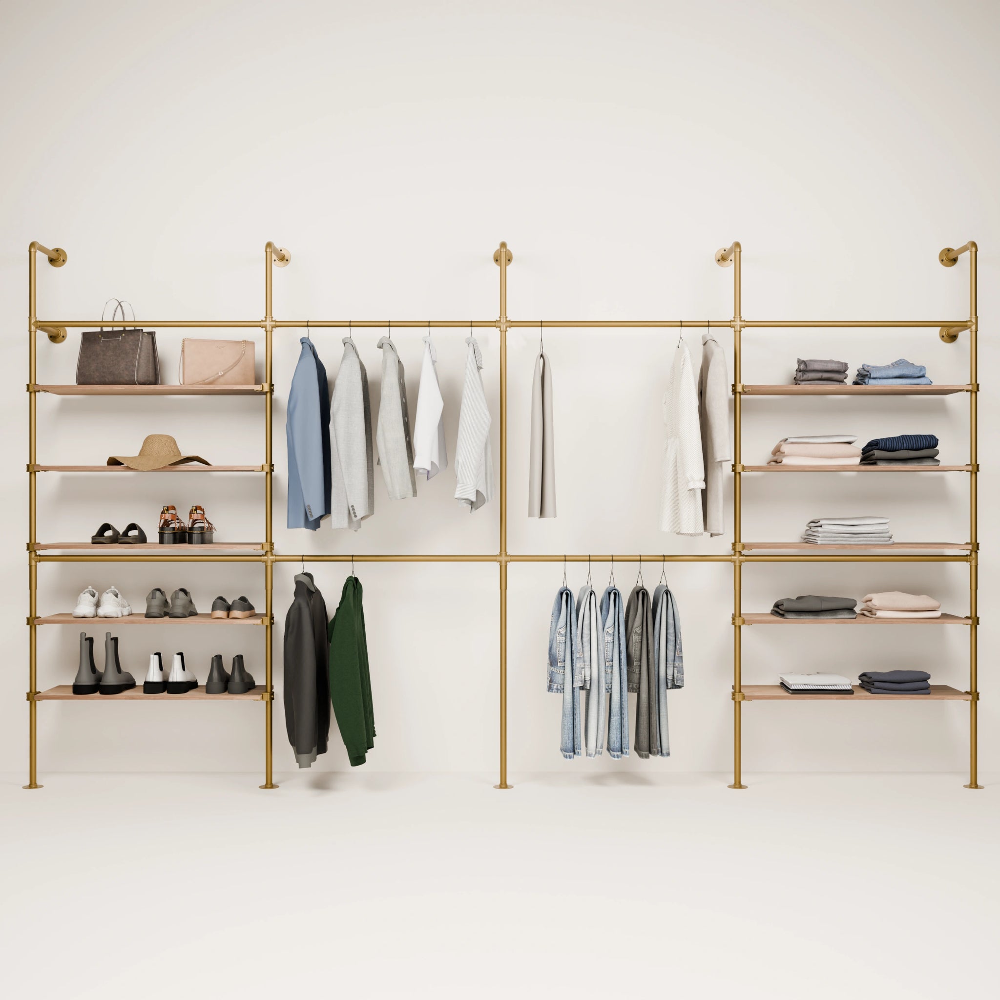 KIM DOUBLE 4 OAK – 10 ράφια | χρυσό