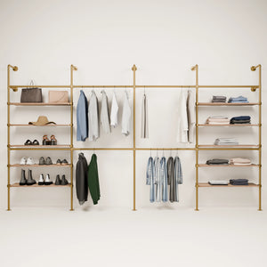 KIM DOUBLE 4 OAK – 10 ράφια | χρυσό