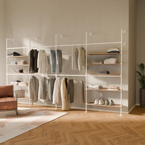 KIM DOUBLE 4 OAK – 10 ράφια | λευκό
