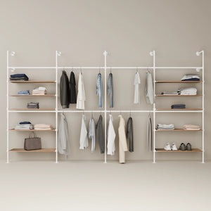 KIM DOUBLE 4 OAK – 10 ράφια | λευκό