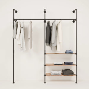 KIM 2 OAK 3 Garderobe Metall Holz