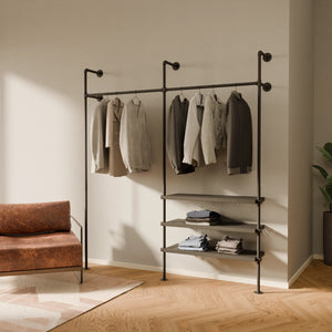KIM 2 METAL 3 Garderobe mit Schuhablage von pamo