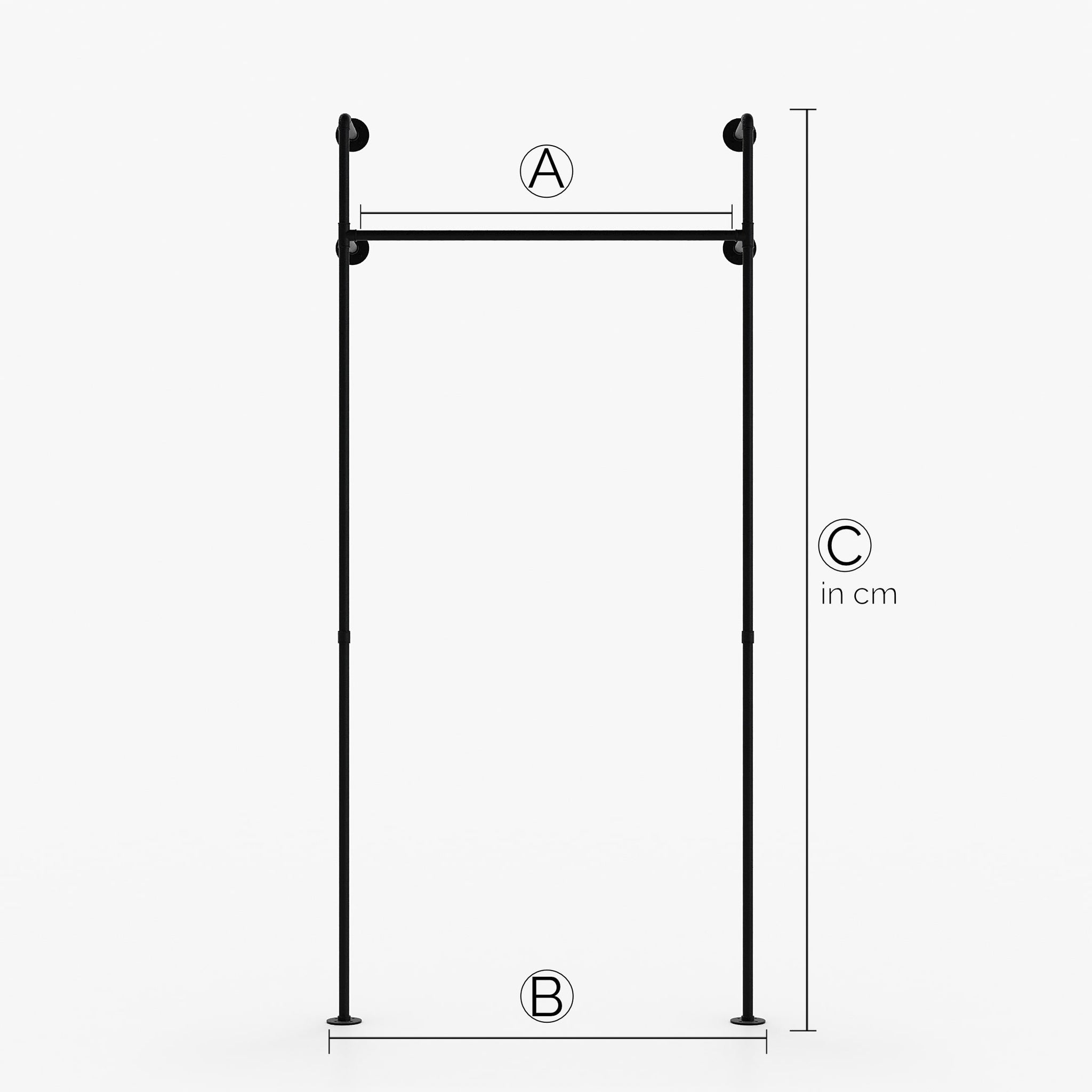 Feito à medida - KIM I – roupeiro industrial | design industrial | tubos pretos